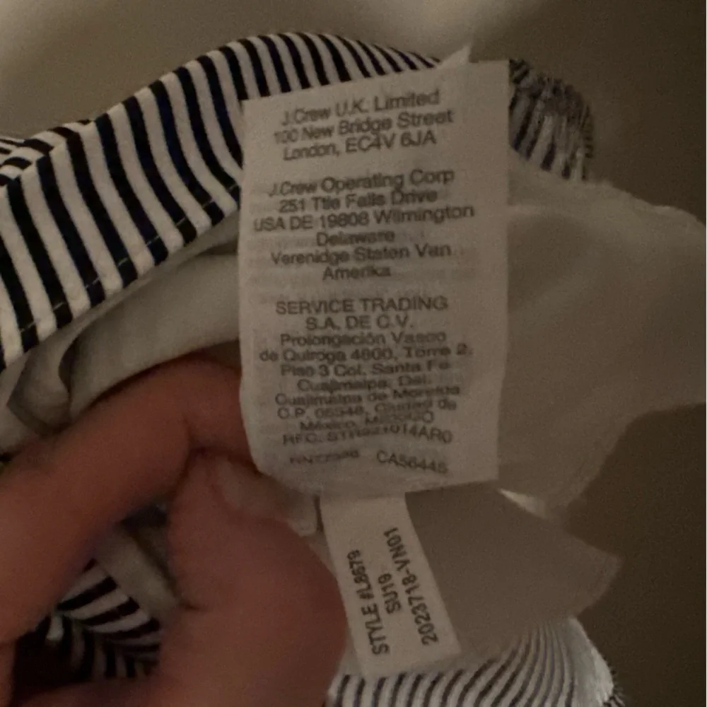 NWT J. Crew Navy & White Striped Scalloped Top Camisole - Picture 10 of 13